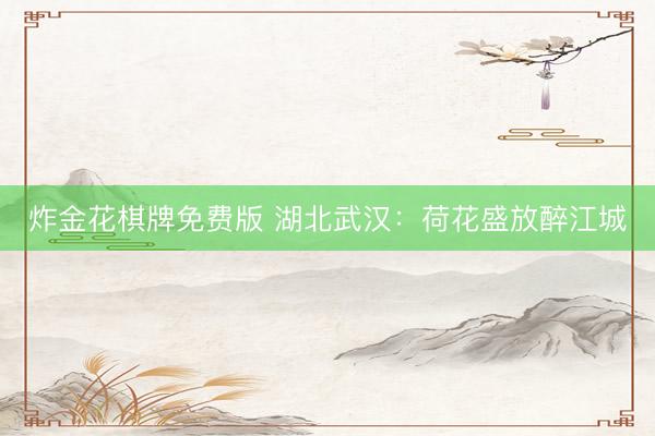 炸金花棋牌免费版 湖北武汉：荷花盛放醉江城