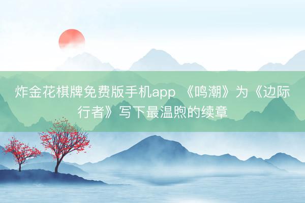 炸金花棋牌免费版手机app 《鸣潮》为《边际行者》写下最温煦的续章