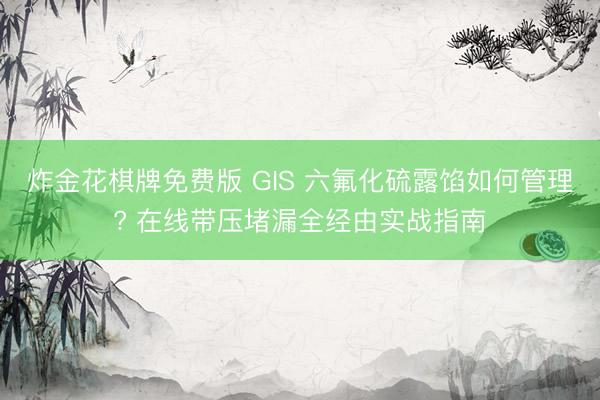 炸金花棋牌免费版 GIS 六氟化硫露馅如何管理? 在线带压堵漏全经由实战指南