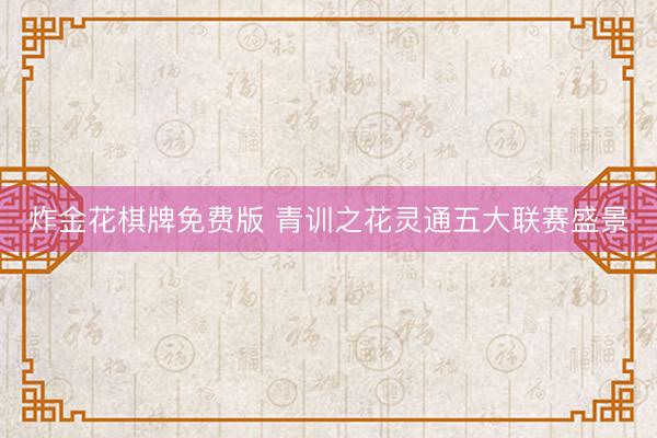 炸金花棋牌免费版 青训之花灵通五大联赛盛景